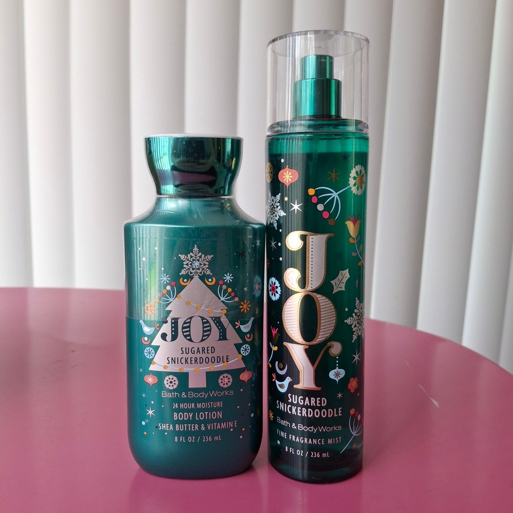 Bath & Body Works JOY SUGARED SNICKERDOODLE Mist Fragrance Lotion‎ Set Retired